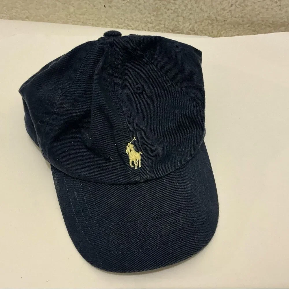 Ralph Lauren Dark Blue Cap with Light Yellow Embroidery
